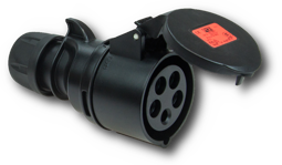 Zeige Details für PCE 16A 5p 400V - Kupplung *schwarz* Bild von PCE 16A 5p 400V - Kupplung *schwarz*