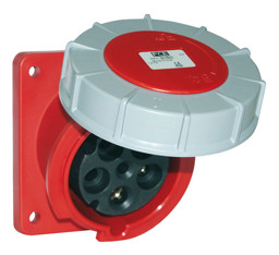 Zeige Details für PCE 63A 5p 400V - Anbausteckdose - schräg Bild von PCE 63A 5p 400V - Anbausteckdose - schräg