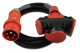 Zeige Details für 16A 5p 400V -> 3 x Schuko  Adapterkabel Bild von 16A 5p 400V -> 3 x Schuko  Adapterkabel