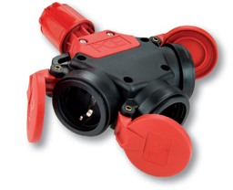 Zeige Details für PCE Schuko-3fach-Kupplung 5polig Bild von PCE Schuko-3fach-Kupplung 5polig