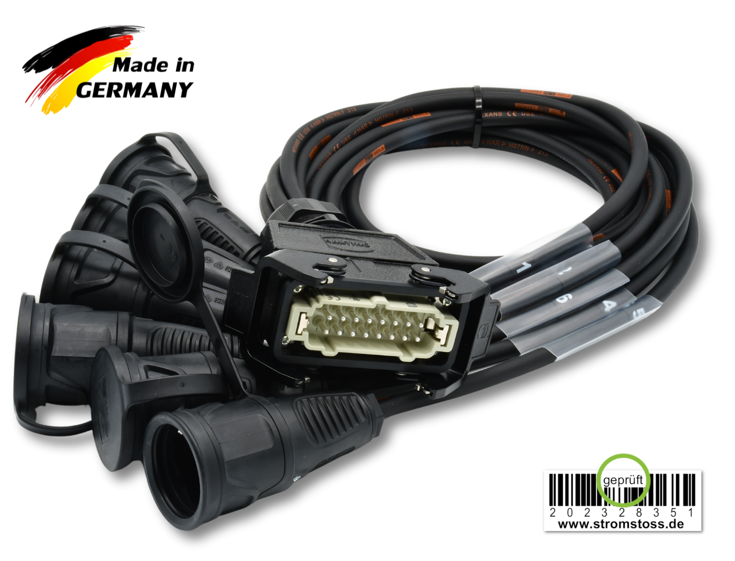 Bild von Lastmulticore-Splitting "Peitsche" - Schuko
